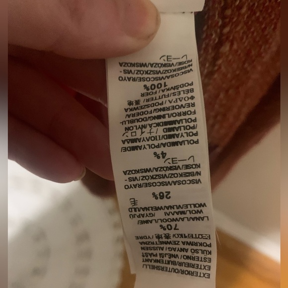 ZARA Womans coat sz 10 red detachable hood - Picture 5 of 6